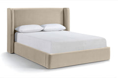 Kendall - Velvet Upholstered Bed - Cream
