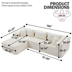 Modular Sofa With Golden Square Legs