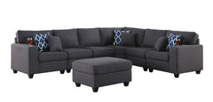Cooper - Comfort Sectional Sofa With Ottomans And Cupholder