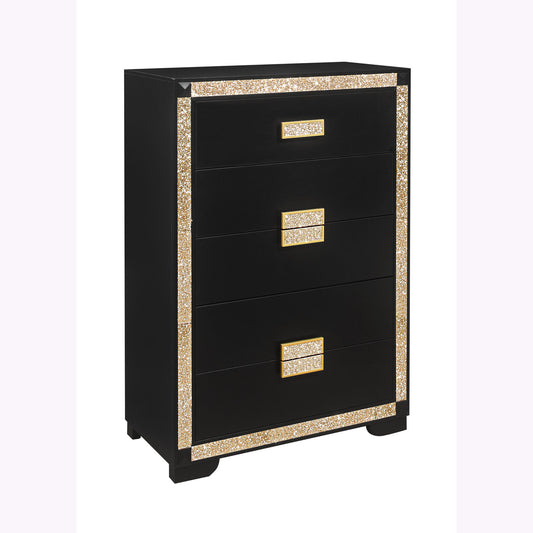 Lively - Bedroom Set With Glitter Detail And Padded Headboard