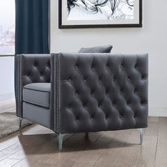 Gillian II - Chair - Light Gray Velvet