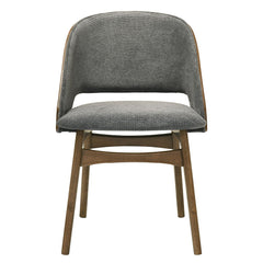 Delmon - Side Chair (Set of 2) - Gray / Dark Walnut