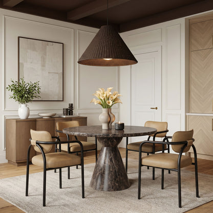 Serava - Vegan Leather Upholstered Dining Chair (Set of 2) - Tan