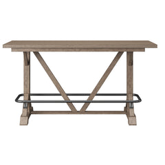 Bar Height Trestle Table - Brown