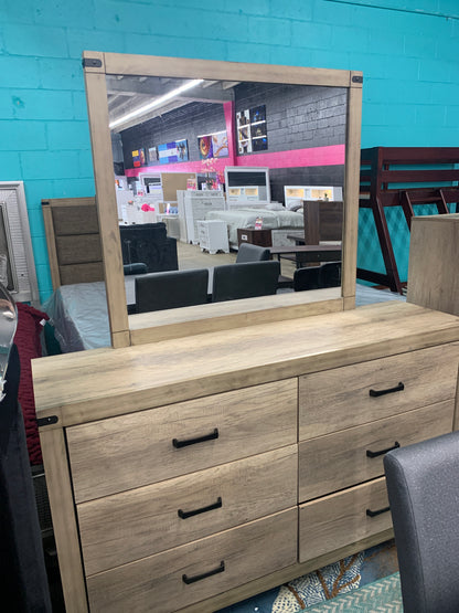 cama king de madera + dresser top +2 nightstand