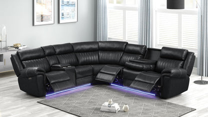 Aviator Sectional Sofa Black