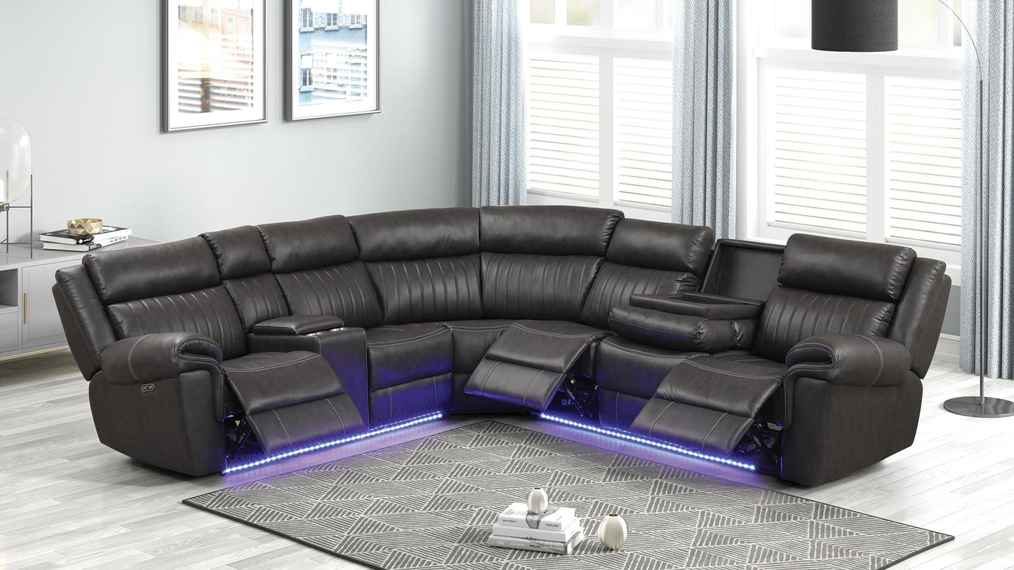 Aviator Sectional Sofa Black