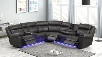 Aviator Sectional Sofa Black