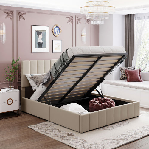 CAMA CREMA BEIGE QUEEN
