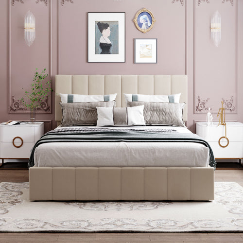 CAMA CREMA BEIGE QUEEN