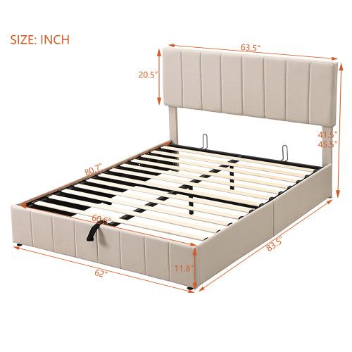 CAMA CREMA BEIGE QUEEN