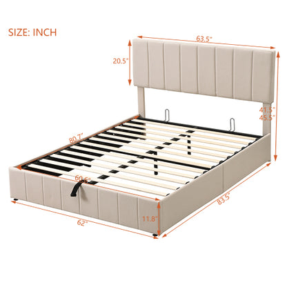 CAMA CREMA BEIGE QUEEN