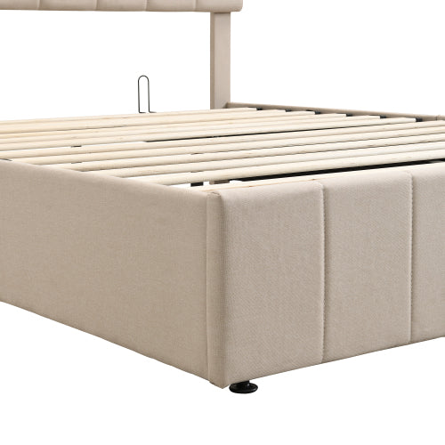 CAMA CREMA BEIGE QUEEN