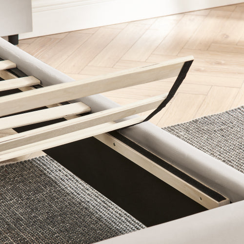 CAMA CREMA #15 BEIGE CON MESITAS