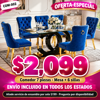 48-COM-002 Comedor 7 piezas — oferta especial por tiempo limitado, a $2,099