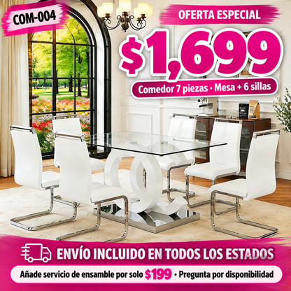 48-COM-004 Comedor 7 piezas — oferta especial por tiempo limitado, a $1,699