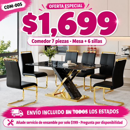 48-COM-005 Comedor 7 piezas — oferta especial por tiempo limitado, a $1,699