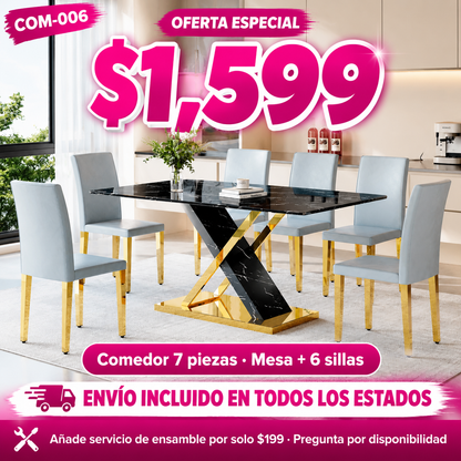 48-COM-006 Comedor 7 piezas — oferta especial por tiempo limitado, a $1,599