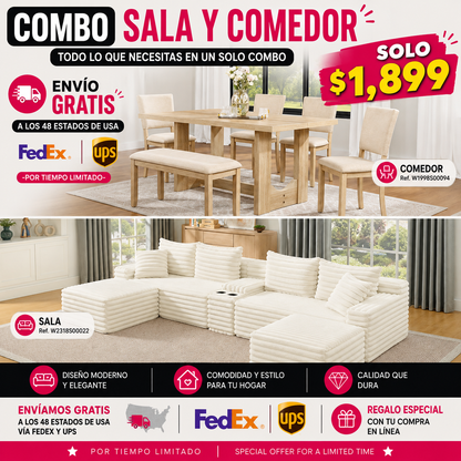 48-COMBO $1,899-SALA Y COMEDOR