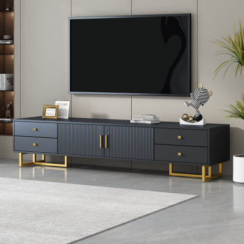 48 - TV STAND #19 - VIBE HAUS TV Stand for 65+ Inch TV, Entertainment Center TV Media Console Table, Modern TV Stand with Storage, TV Console Cabinet Furniture for Living Room