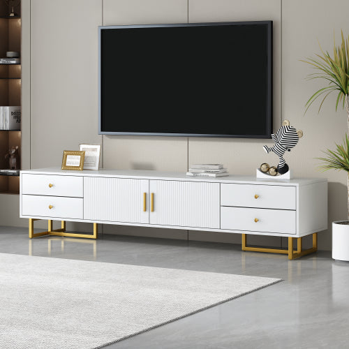 48 - TV STAND #18 - VIBE HAUS TV Stand for 65+ Inch TV, Entertainment Center TV Media Console Table, Modern TV Stand with Storage, TV Console Cabinet Furniture for Living Room