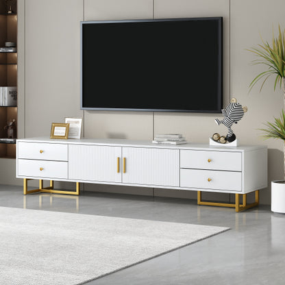 48 - TV STAND #18 - VIBE HAUS TV Stand for 65+ Inch TV, Entertainment Center TV Media Console Table, Modern TV Stand with Storage, TV Console Cabinet Furniture for Living Room