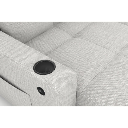 SALA CREMA #21-Beige Convertible Fabric Sofa Bed, Pullout Sectional Sleeper Sofa Couches with USB Charging & Cup Holders, L-Shape Sleeper with Storage For Living Room (Beige)