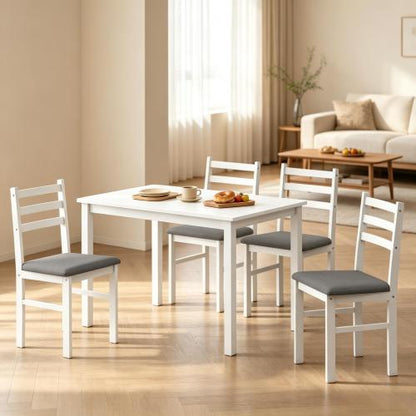 COMEDOR #6-Compact 5-Piece Dining Set,Modern Dining Table Set,Stylish Kitchen Table and Chair 4pcs Chair,1pcs Table)