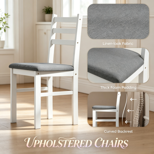 COMEDOR #6-Compact 5-Piece Dining Set,Modern Dining Table Set,Stylish Kitchen Table and Chair 4pcs Chair,1pcs Table)