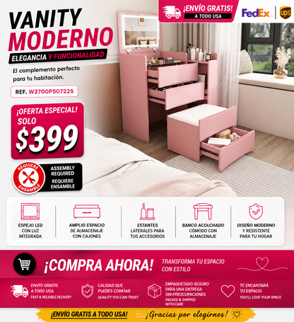 VANITY #1-Rosado-Pink Vanity