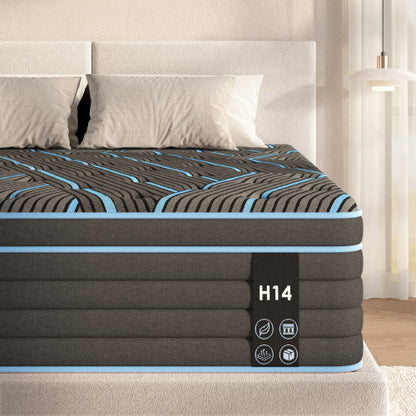 COMBO RECAMARA KING: CAMA+COLCHON+MESITAS 004 - King Size Bed Frame Upholstered Platform Bed with Adjustable Headboard