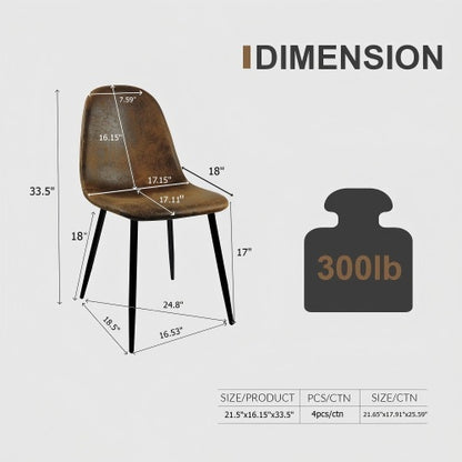 COMEDOR #9-59" MDF light wood dining table and modern dining chair set of 4 pieces, medieval wooden kitchen dining table set, black rectangular metal base, dining table and suede chair set