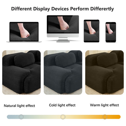 SALA NEGRAS #2 Black Cloud Sectional Black Sofa couch 4-seat L-shaped sofa 32D high-resilience sponge anti-slip design chaise design extra-wide curved armrests multi-free combination no assembly for studies living rooms media rooms,Black