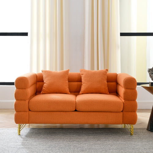 SALA NEGRAS #1 A Black modern-design plush cloud-shaped sofa set featuring luxurious metal legs and coordinating throw pillows, with a wavy, cloud-shaped backrest design
