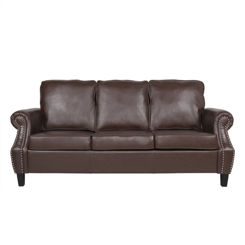 Contemporary 3 Seater Sofa With Nailhead Trim