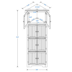 Tall Storage Cabinet With Doors And 4 Shelves For Living Room, Kitchen, Office, Bedroom, Bathroom, Modern