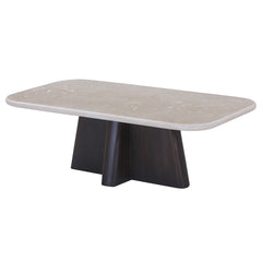 Jacory - Coffee Table With Bottocino Marble Top - Espresso