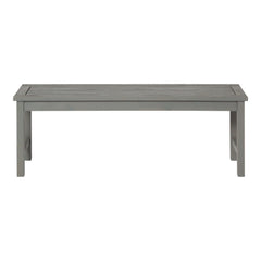 Modern Slat Top Solid Wood Patio Bench