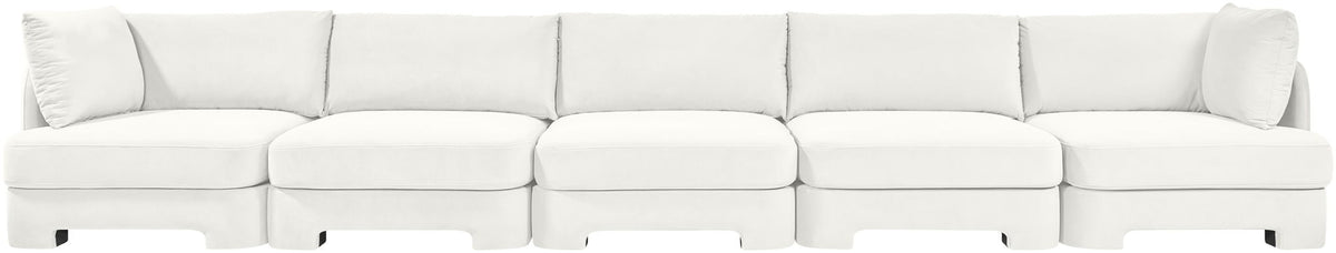 Hammond - Velvet Performance Fabric Upholstered 5 Piece Sofa