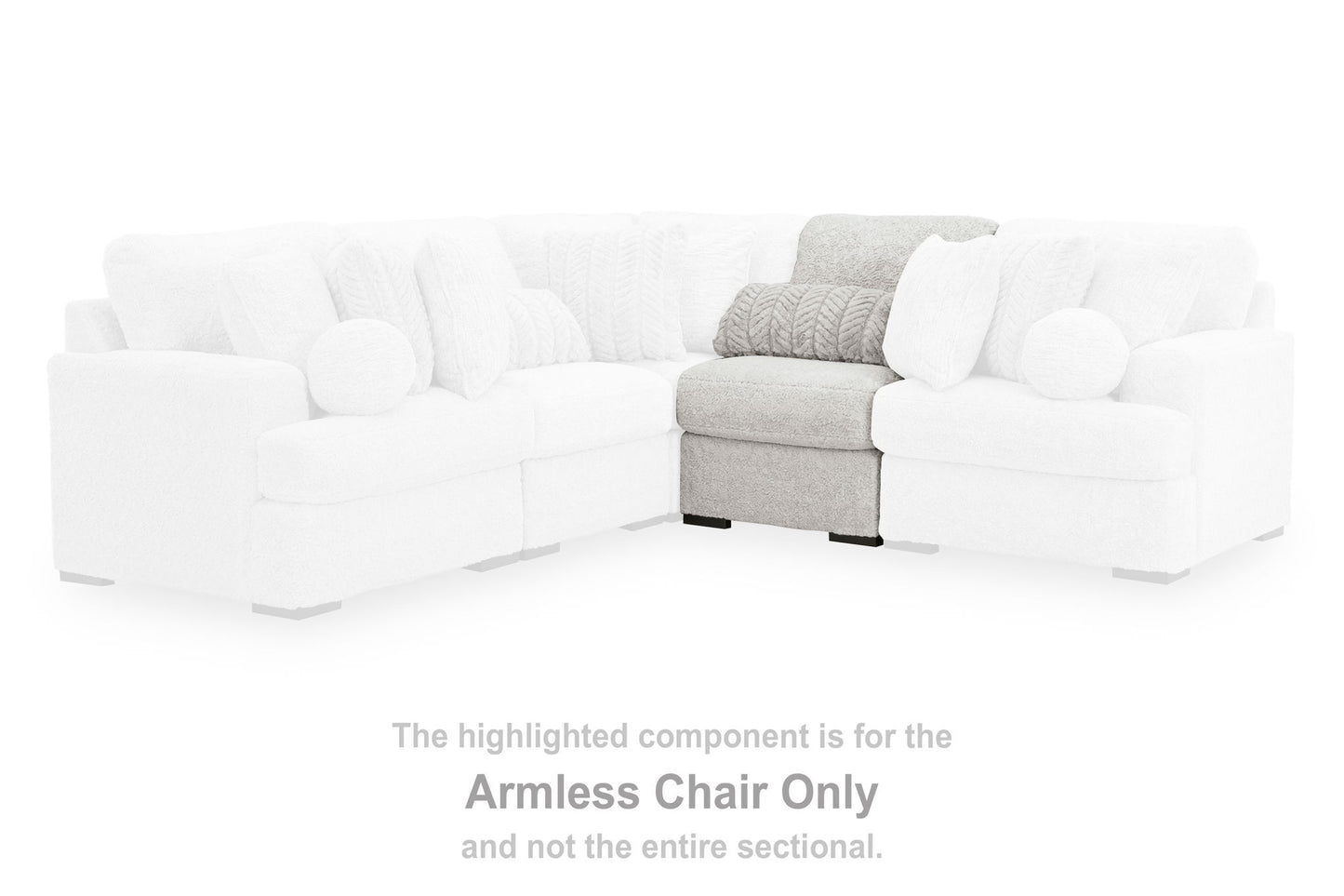 Cuddle Plush - Armless Chair - Arctic