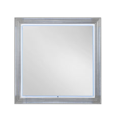 Moon - Marble Mirror With LED - White
