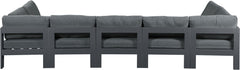 Nizuc - Outdoor Patio 7 Piece Modular Sectional With Gray Frame