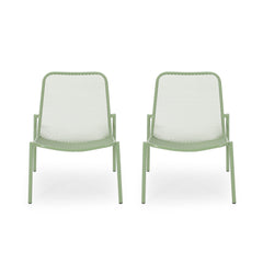 Outdoor Iron Chair With Mesh Design