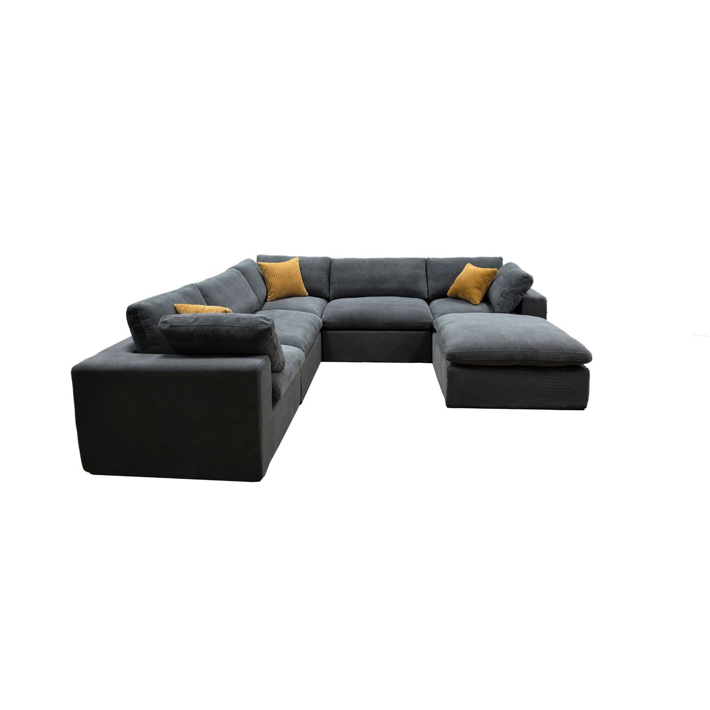 Custom Configuration Modular Sectional & Toss Pillows