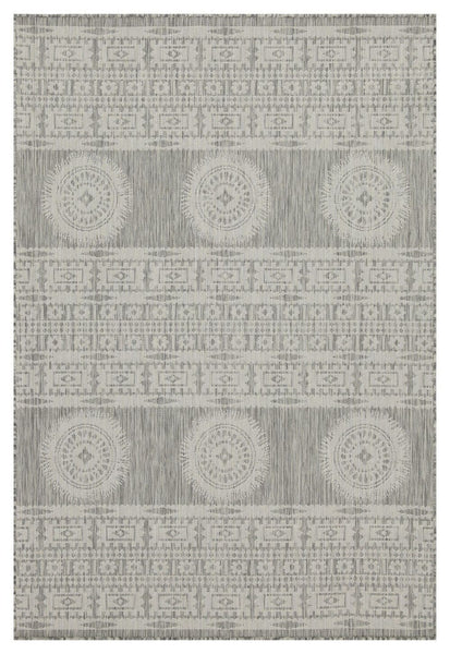Sunshine - 5'3" X 7'3" Indoor, Outdoor Area Rug Polypropylene - Silver