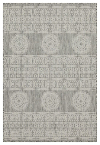 Sunshine - 5'3" X 7'3" Indoor, Outdoor Area Rug Polypropylene - Silver