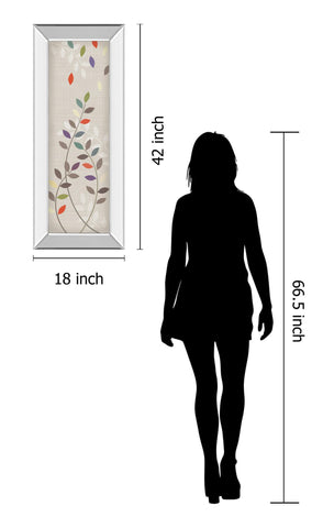 Leaflets Il By Tandi Venter - Mirror Framed Print Wall Art - Light Gray