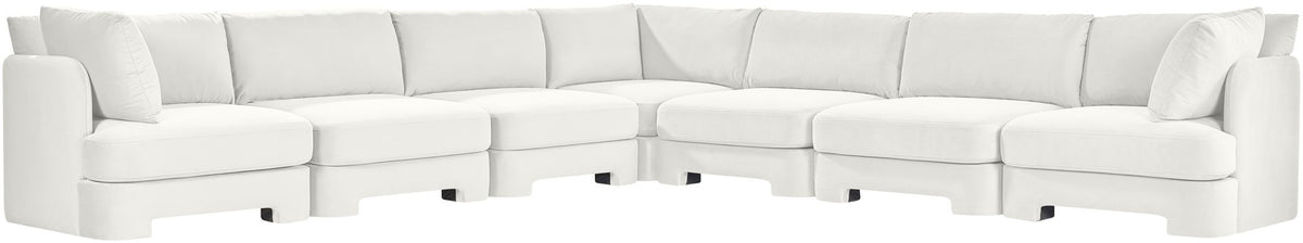 Hammond - Velvet Performance Fabric Upholstered 7 Piece Corner Sectional