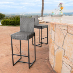 Outdoor Barstool With Hand Crafted Details (Set of 2)