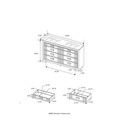 Isaiah - Upholstered Dresser With LED Lighting - Gray
